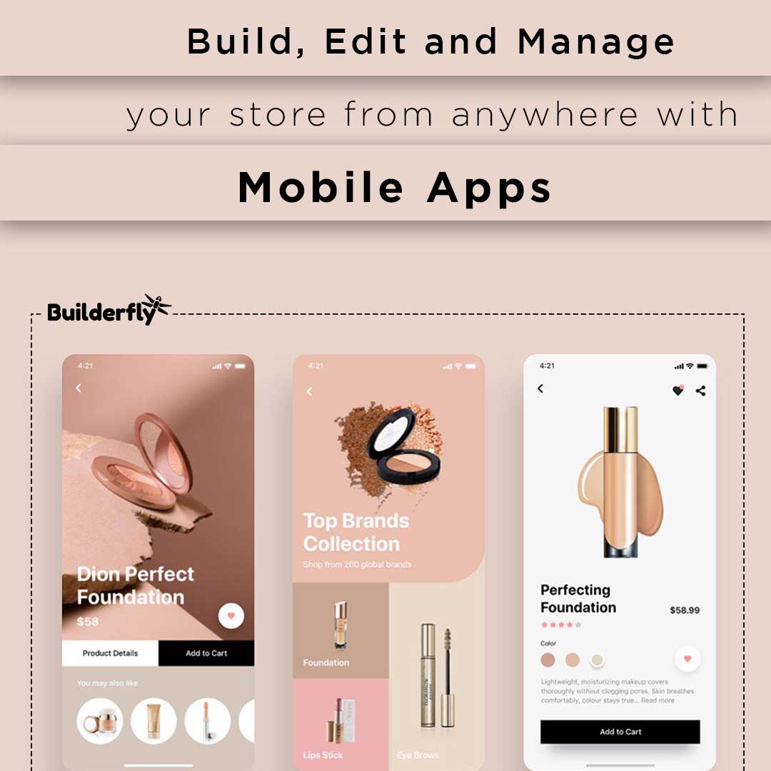 Builderfly's tweet photo. The #Builderfly commerce app helps you run your business from anywhere. Track inventory, and connect with customers while you’re on-the-go. #mcommerce #mobileapps #Aiapps #builderflyapps #buildyourownbrand #builderfly https://t.co/5GnJ8f4QCM