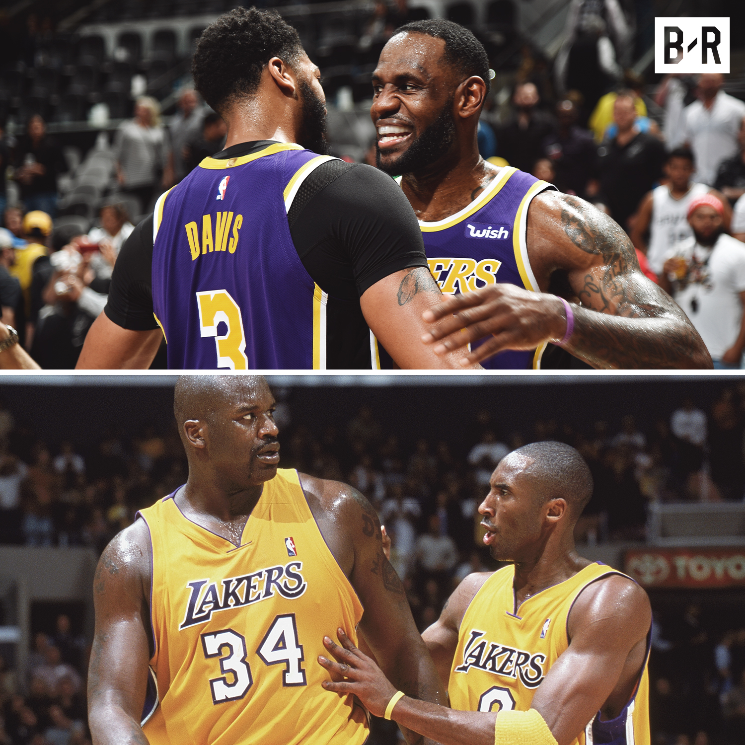 LeBron and AD became the first Lakers teammates to combine for 70+ points i...