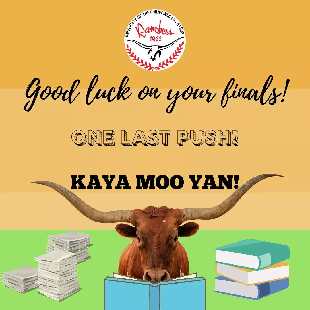 upranchersclub's tweet photo. Good luck on your finals, Isko't Iska!

KAYA MOO YAN! https://t.co/aZKzbxQeQz