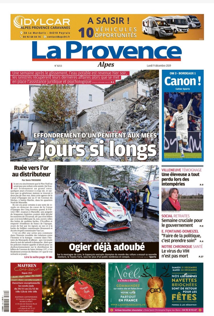 LaProvenceAlpes's tweet photo. ##ALAUNE de LaProvence #Alpes
#LesMees la longue attente des sinistrés #catastrophe 
Erica a perdu son élevage de chèvre dans les inondations #solidarite 
@FontainDomeizel une députée entre amertume et enthousiasme 
@SebOgier #julieningrassia test grandeur nature #rallye https://t.co/fezOM3M3is