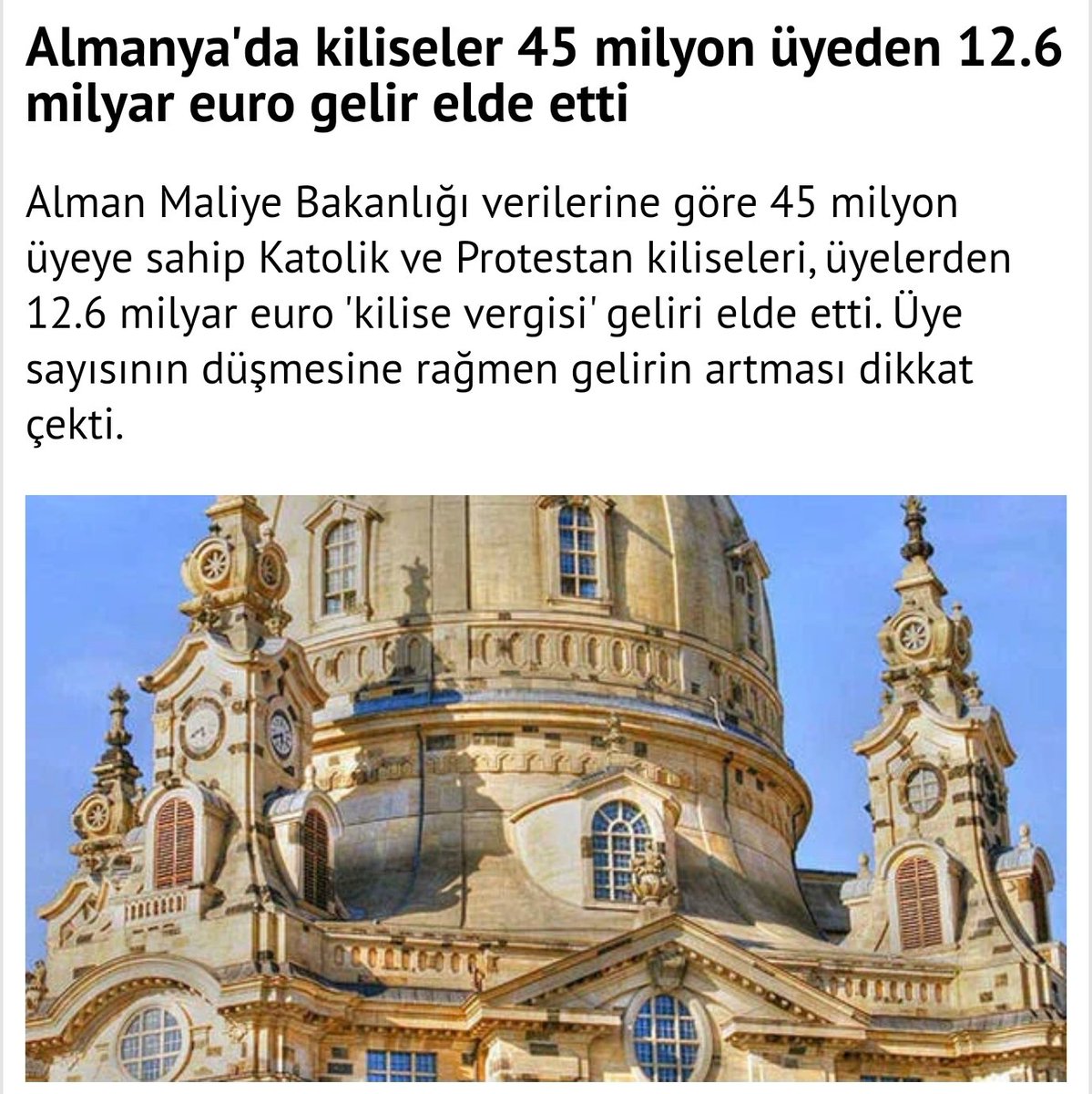 Sanıyor ki biz dini kurumlara Avrupa'dan daha fazla bütçe ayırıyoruz. Avrupalılar hem devlete vergi ödüyor hem kiliseye ayrı ödüyor. Ve adamların kiliseye verdiği para Euro bazında bizim 7 katımız. Kendisi sadece devlete vergi ödüyor ki Diyanet'e bütçe ayrımasa bile devlet alacak