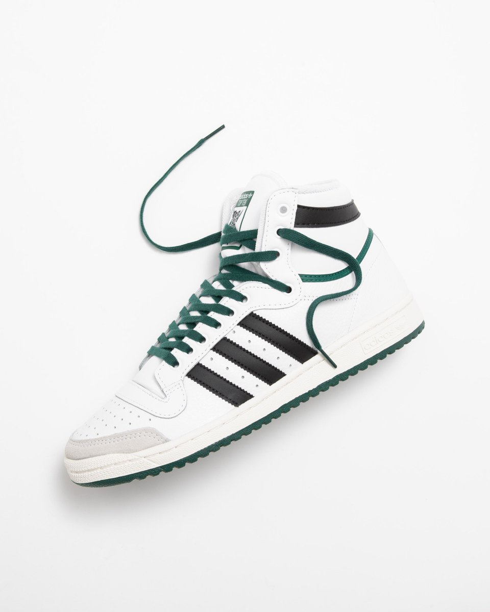 green and white top ten adidas