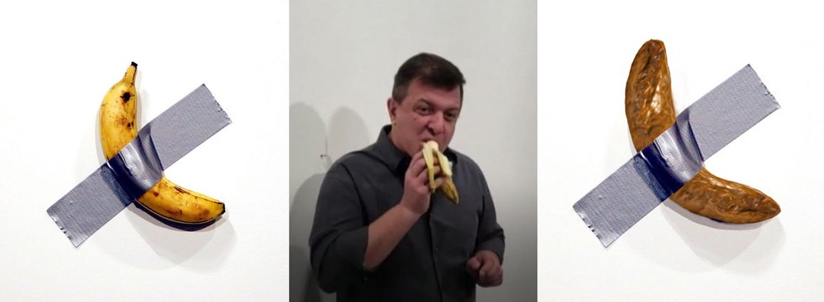 DavidBokeh's tweet photo. Antes y después / Before and After
No quisiera estar en la piel de los restauradores de esta obra.
#comedian #Cattelan #Datuna https://t.co/iuvaeFSBSt