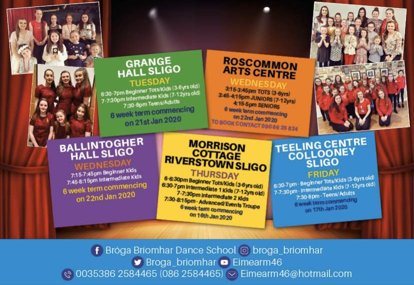 Bróga Bríomhar Dance School (@broga_briomhar) on Twitter photo ROSCOMMON ARTS CENTRE
CHILDREN’S SEAN NÓS DANCING CLASSES WITH BRÓGA BRÍOMHAR DANCE SCHOOL TAUGHT BY ALL IRELAND CHAMPION DANCER EIMÉAR MULVEY❗️DETAILS - roscommonartscentre.ie/event/sean-nos… or Phone 090 66 25 824 <a href="/roscommonie/">Visit Roscommon</a> <a href="/RoscommonRaces/">Roscommon Racecourse</a> <a href="/RoscommonHerald/">Roscommon Herald</a> <a href="/RoscommonPeople/">Roscommon People</a> <a href="/roscommoncoco/">Roscommon County Council</a> ROSCOMMON ARTS CENTRE
CHILDREN’S SEAN NÓS DANCING CLASSES WITH BRÓGA BRÍOMHAR DANCE SCHOOL TAUGHT BY ALL IRELAND CHAMPION DANCER EIMÉAR MULVEY❗️DETAILS - roscommonartscentre.ie/event/sean-nos… or Phone 090 66 25 824 <a href="/roscommonie/">Visit Roscommon</a> <a href="/RoscommonRaces/">Roscommon Racecourse</a> <a href="/RoscommonHerald/">Roscommon Herald</a> <a href="/RoscommonPeople/">Roscommon People</a> <a href="/roscommoncoco/">Roscommon County Council</a>