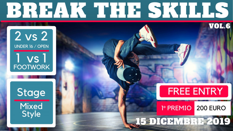 BboyEvent's tweet photo. Break The Skills vol.6 on December 15, 2019 in Pescara, Italy: https://t.co/ggDg3iLqY1 https://t.co/9i1ObwlqAw