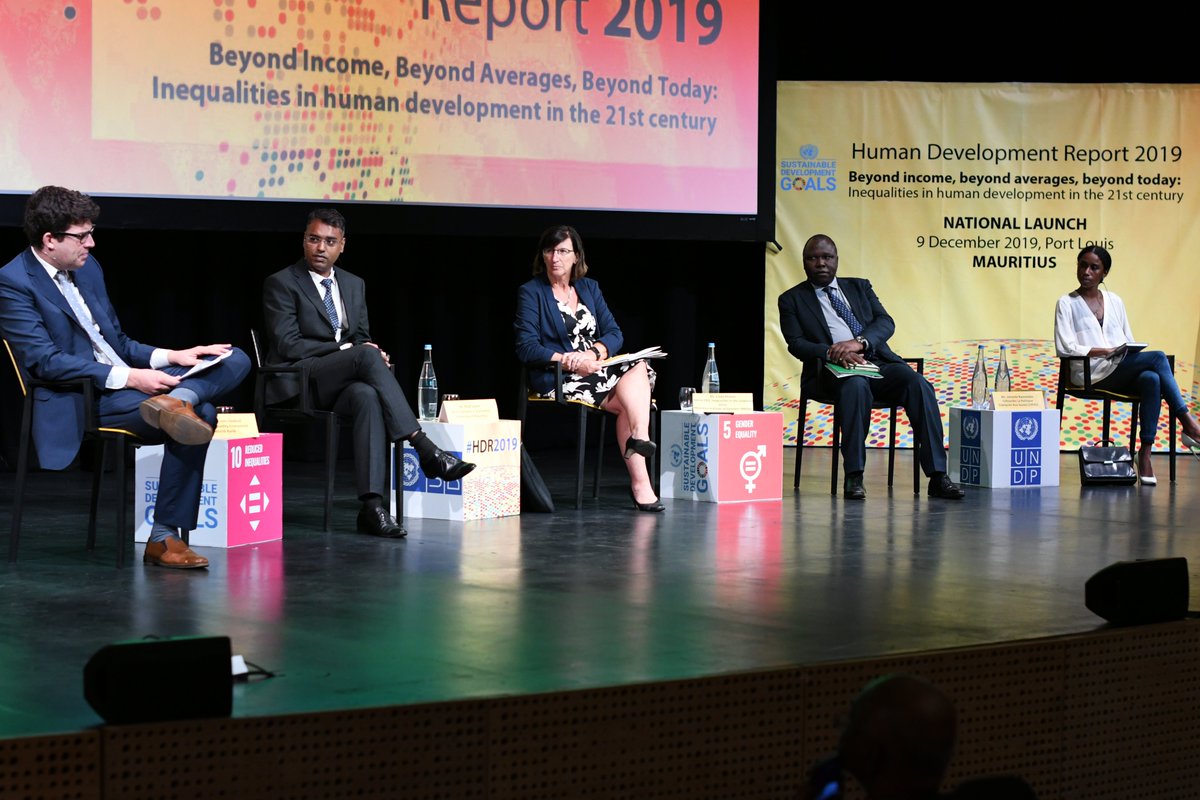 UNDPMauritius's tweet photo. #LetsTalkInequality We have incredible panelists from @University_MU @AfDB_Group #LPEJ and #MauritiusBoardOfDirectors discussing about how to address the new generation of #inequalities which is opening up. #HDR2019 https://t.co/laatPtRe94