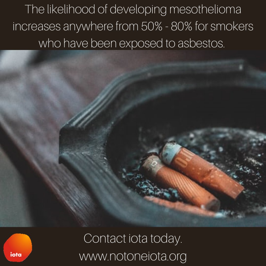Smoking can weaken lung tissue, thereby creating an environment where asbestos fibres can become more easily trapped and embedded.

#iota #asbestos #hse #healthandsafety #asbestosawareness