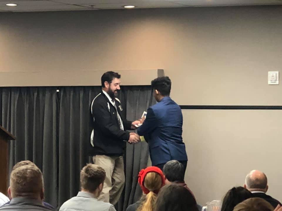 CoachemupSolo's tweet photo. Being able to see both of my causes today doing their thing is great for my soul.  Little Ten Conference All Star banquet for Caleb followed by watching Tessa perform for the first time since she’s been at Maine. 
#ProudDad
#WeBreakThrough
#BlackBearNation https://t.co/NT82PIEjtO