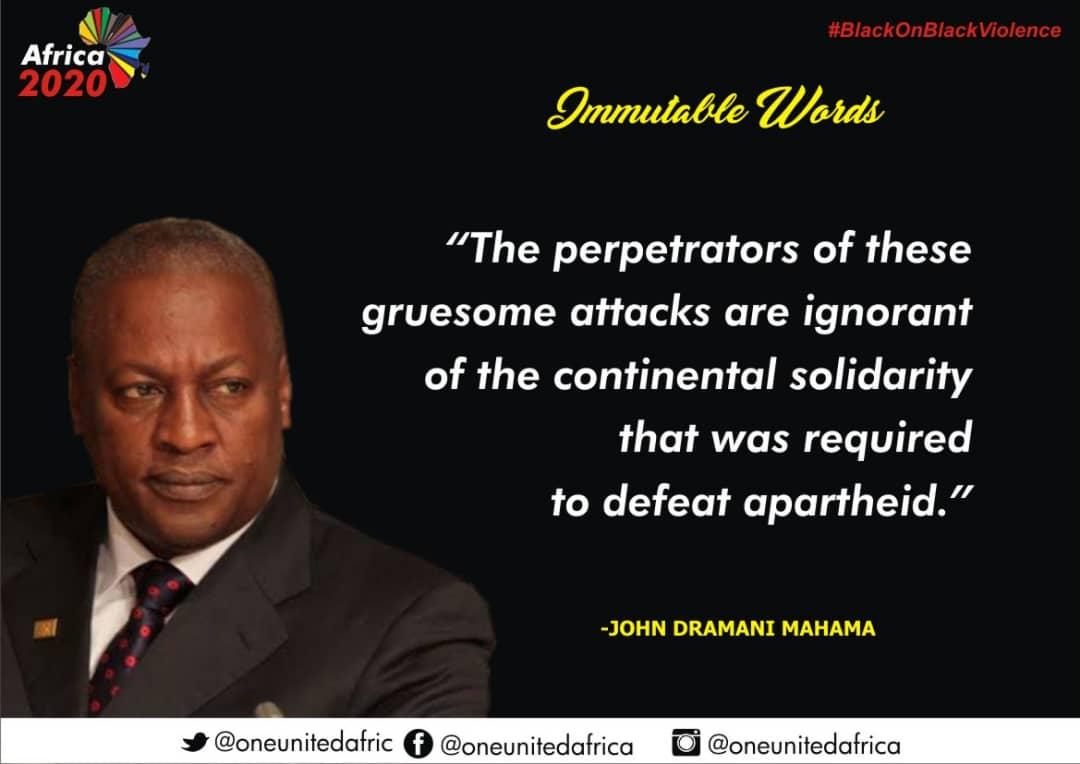 lanrearibisala's tweet image. @MBuhari @JDMahama @CyrilRamaphosa @AfDB_Group

#ONEUNITEDAFRICA

John Mahama of Ghana regrets that perpetrators of #blackonblackviolence don't know that the #costliest of our sacrifices to end apartheid was our #unbendingunity.

#brotherhood is at the very #heart of #motherland!