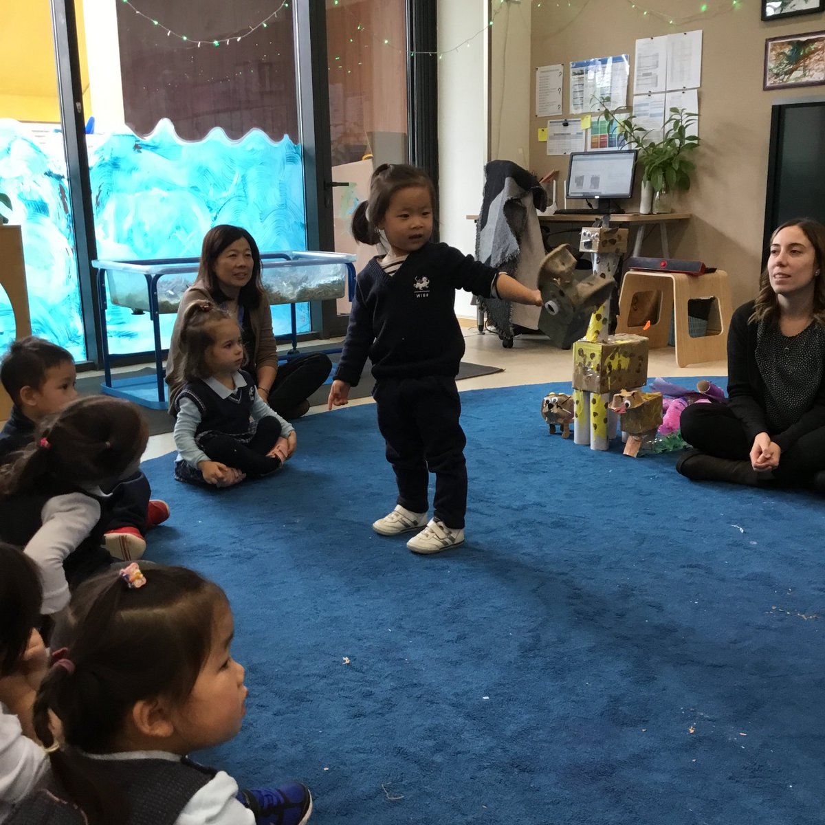 For our animals UOI #PreNursery ss at #WISSshanghai worked on making animals out of recycled materials. They used their knowledge of animals features and inquired about their function #Inquirybased #Playbasedlearning "My giraffe has four eyes because needs to see the leaves!" 🦒