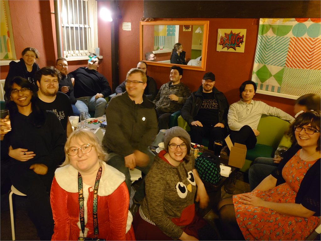 Summarised nicely in just one picture, what a fun way to finish our events off. Thanks to everyone who joined us! A great night. More info on our last monthly GeekOut Bristol Meet last Saturday: geekoutuk.com/2019/12/09/gee…