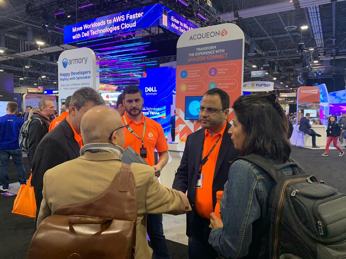 Acqueon's tweet photo. #TBT to what our #cxexperts were up to at the @AWSreinvent summit in Las Vegas.
#Acqueon #awsreinvent2019 #cxforlife #AWSreinvent2019 https://t.co/YaZILQ3ZMV