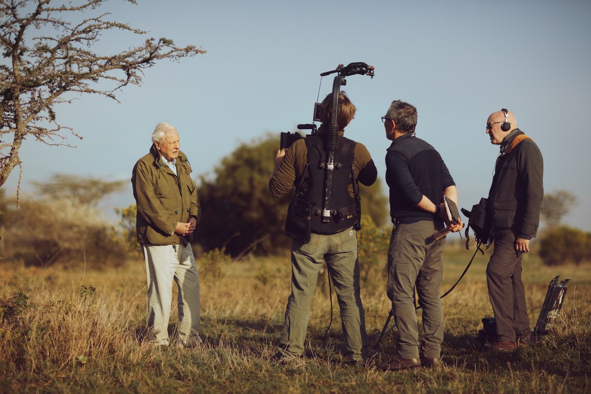 OlPejeta's tweet photo. The one and only, Sir David Attenborough on location right here at Ol Pejeta while filming for the season finale of 'Seven Worlds, One Planet'.

We hope you had a chance to watch it yesterday on BBC One. It was such an honour to be featured in this production!

#OlPejeta https://t.co/PwxLGpbWMk