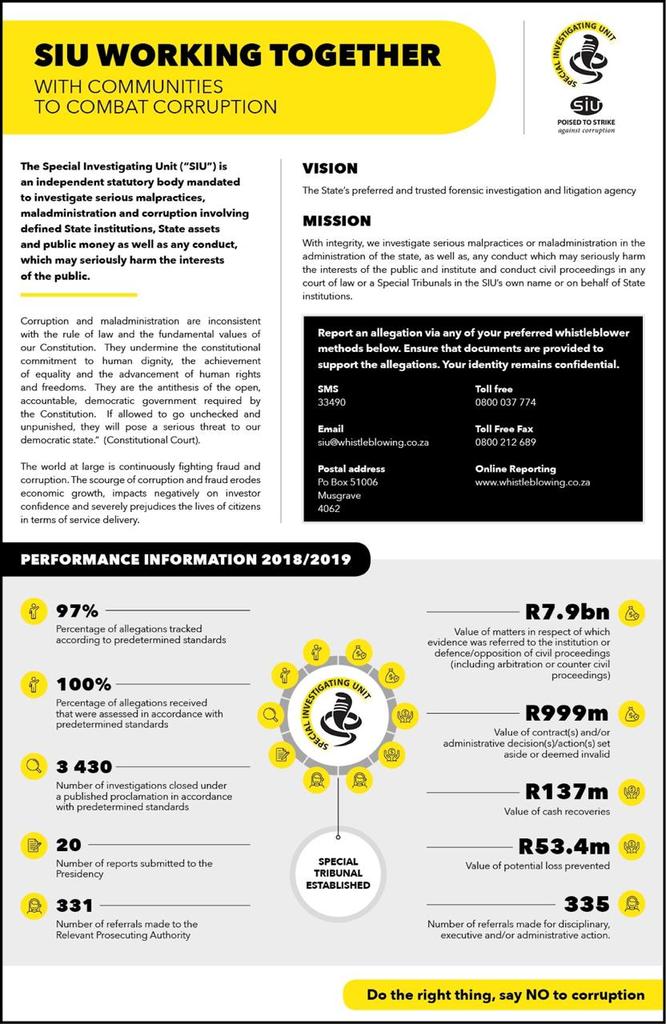 RSASIU's tweet photo. Working together with communities to combat corruption.
#FightingCorruptiontogether
#SIUProgress
#UnitedAgainstCorruption
#internationalanticorruptionday https://t.co/5hK3zc7QhY