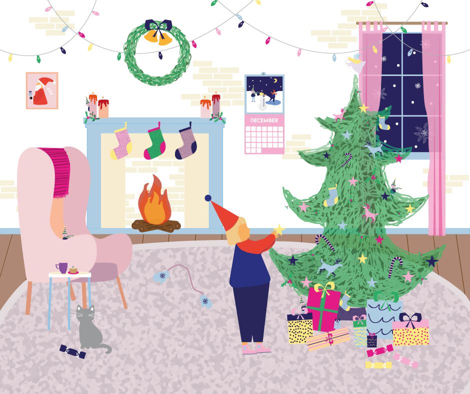 Can you spot the five hidden elves among the Christmassy decor? #Christmas