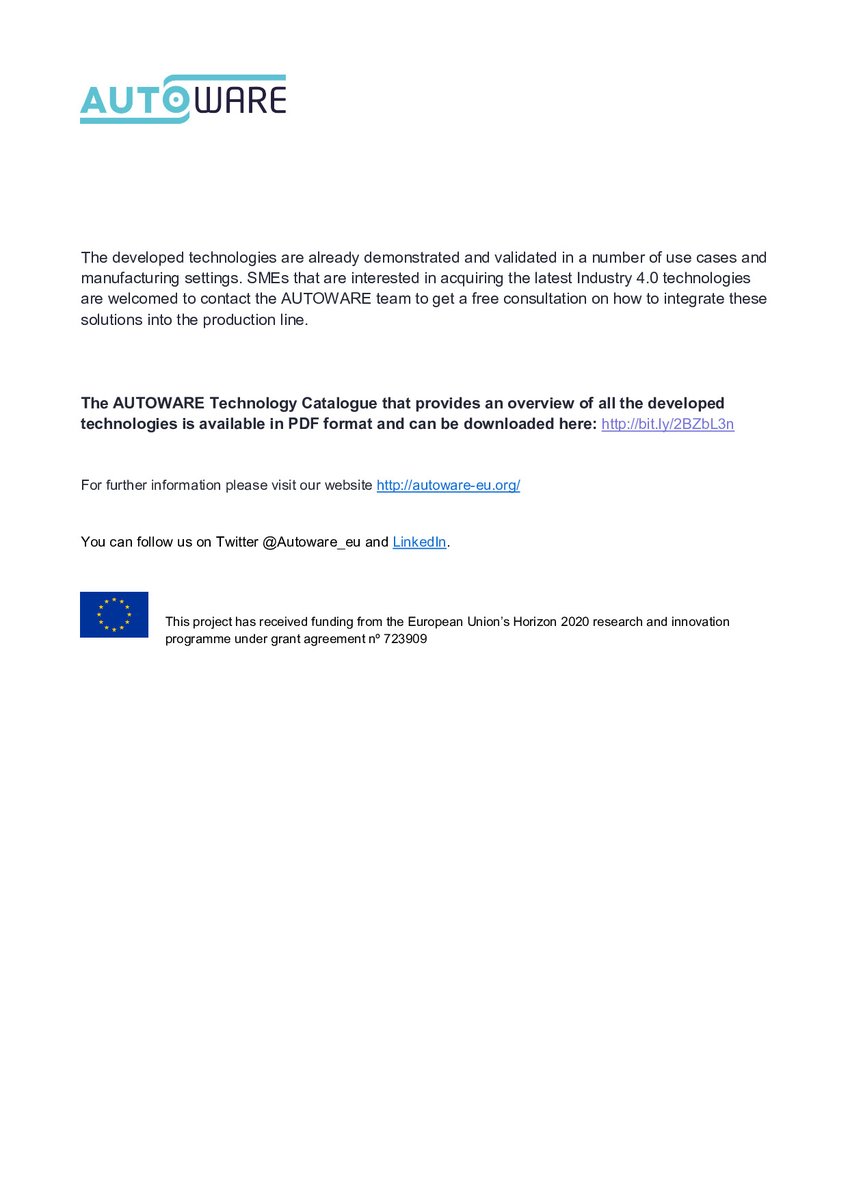 SmartFactoryKL's tweet photo. Press Release "AUTOWARE" 
The EU-funded project helps SMEs to integrate Industry 4.0 technologies in manufacturing! We are part of it.
@Autoware_eu @olazaro74 @Innovalia_DIH @IK4_TEKNIKER @imec_int @UniversidadMH @smc_deutschland @robovision @DFKI https://t.co/vmMMunL4c6