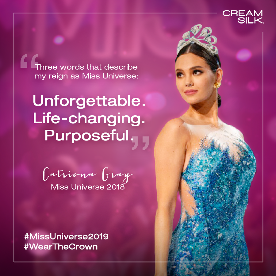 Cream på Twitter: "Thank you Miss Universe 2018 @catrionaelisa! You have every Filipina and the whole universe proud. Continue to #WearTheCrown 👑 https://t.co/AGiuiRvR9Q" / Twitter