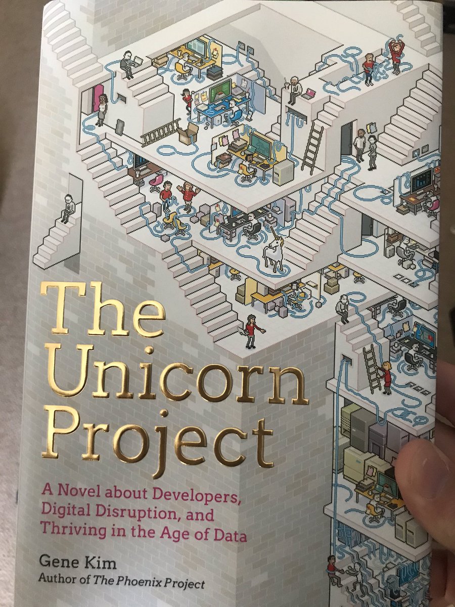 Just got my copy! Thanks <a href="/RealGeneKim/">Gene Kim</a> for writing the book and thanks to <a href="/templarbit/">Templarbit</a> for the free copy!!! 🥳