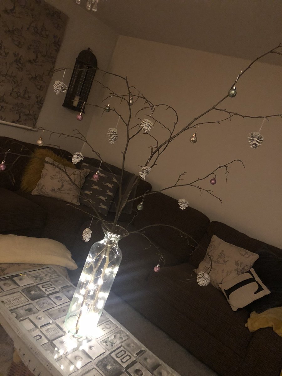 We collected twigs on our walk to Little Switzerland to create this homemade Christmas twig tree <a href="/DelamereAcademy/">Delamere Academy</a>