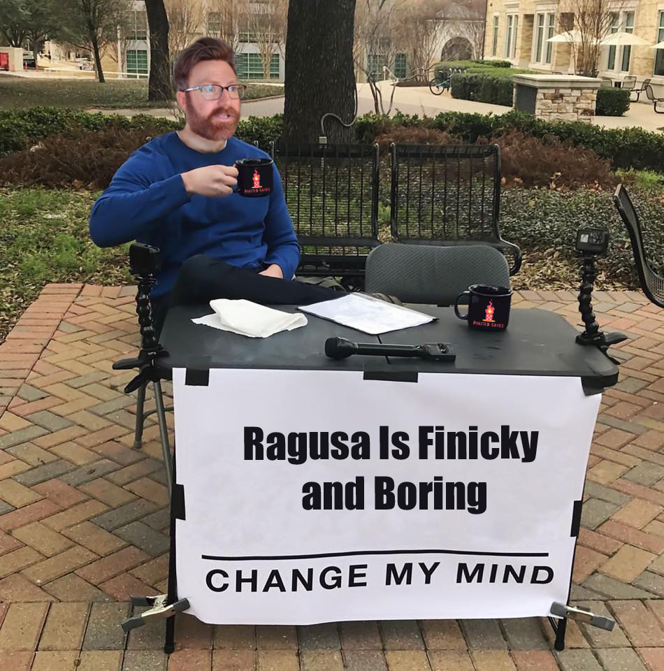 Roastedgames1's tweet photo. The time of reckoning is upon us. Scores will be settled and chits called in. Ragusa comes back to the table. Will Bill be able to change Kaz's mind or will this game be forever banished from game night? Exciting! https://t.co/8UkD5RZcb1