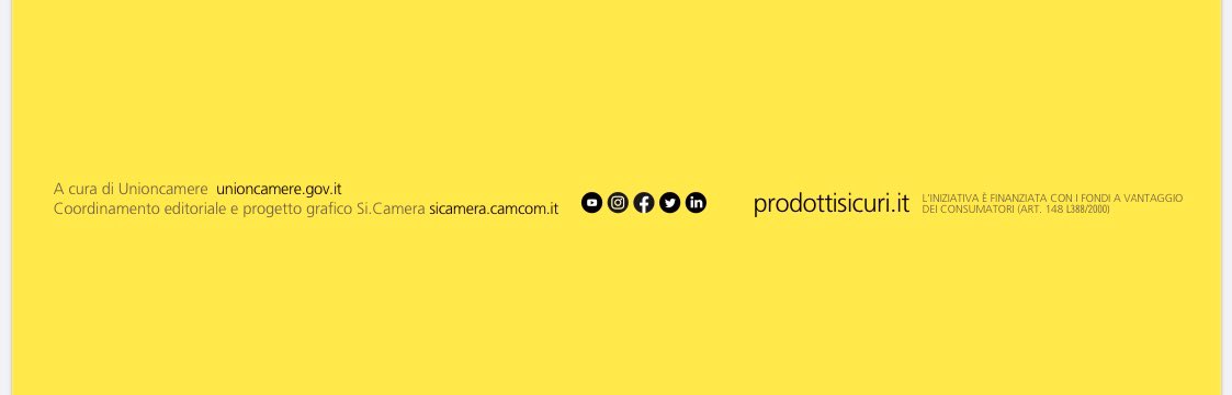 #MISE <a href="/unioncamere/">Unioncamere</a> #prodottisicuri  informazioni contenute su etichetta o confezione dei prodotti sono obbligatorie per legge e servono a garantire ai #consumatori una maggiore #sicurezza. Da #oggi è #online la campagna con un sito dedicato mise.gov.it/index.php/it/7…