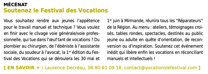 Merci 🙏 CCI de la Drôme L'Economie drômoise

➡️ Rejoignez les mécènes du Festival des Vocations  vocationslefestival.com

#mécénat #VocationsLeFestival #CCIDROME