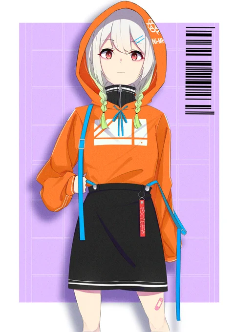 パーカーにサスペンダーも可愛いのであった?? 