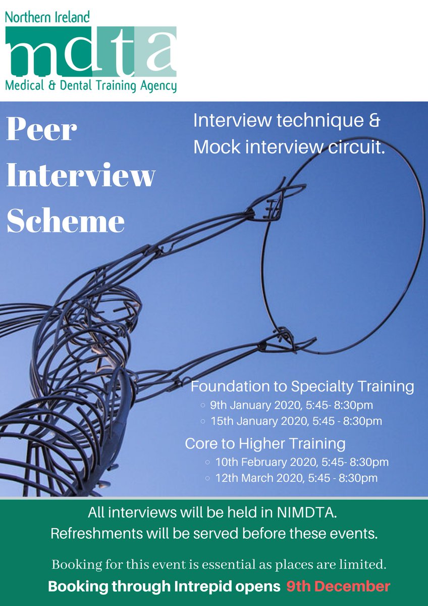 _NIMDTA's tweet photo. Places for the 2020 Peer Interview Scheme are now open! Book your place for the opportunity to participate in mock interviews with feedback from fellow trainees. This is an opportunity not to be missed! #VALUEDTrainees #PeerInterviews #NIMDTA https://t.co/cjDzw6d0Eh https://t.co/o3E7KkQ2Fp