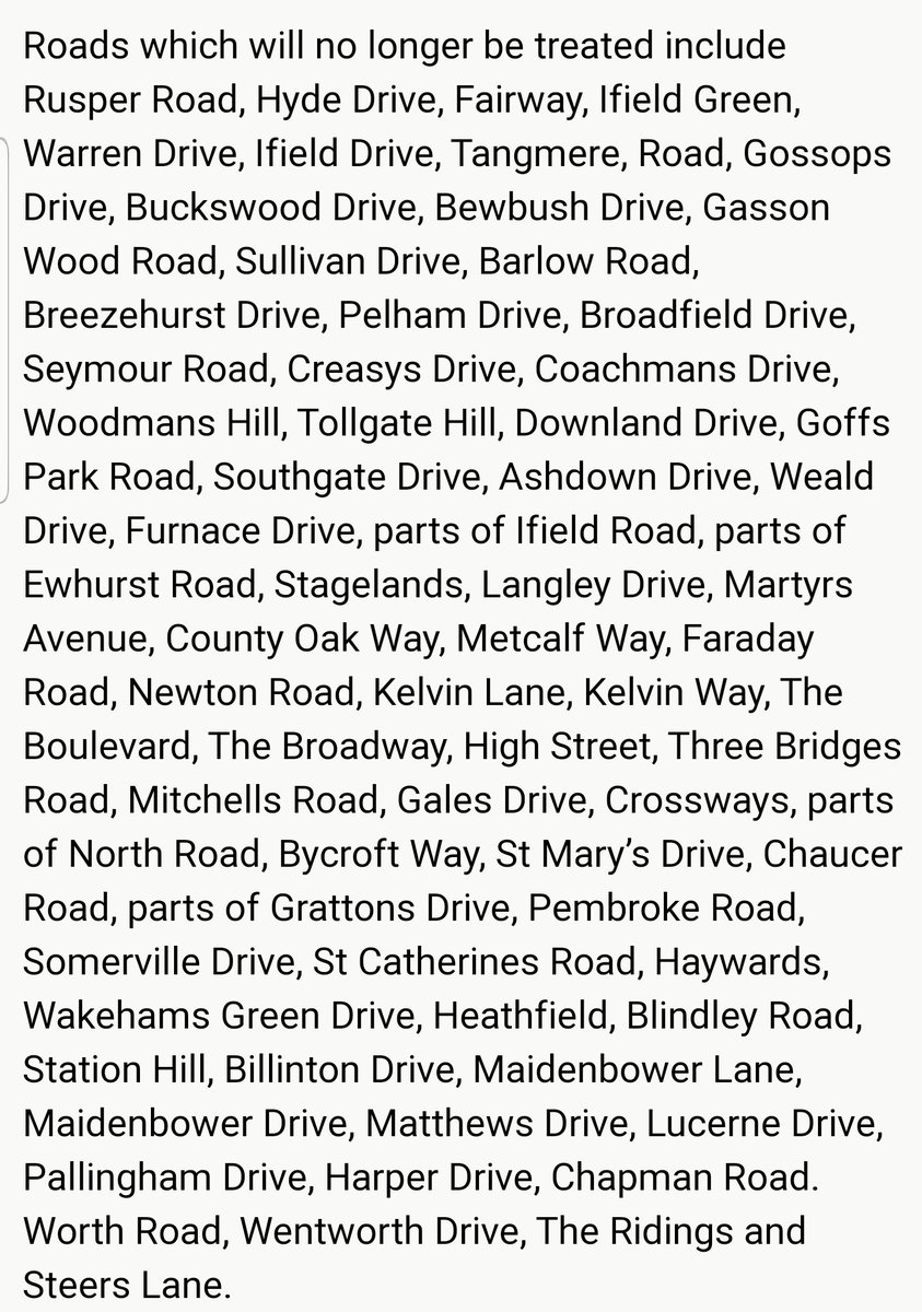 Jamiemckeever's tweet photo. More Tory cuts affecting Crawley gritting. 
#Slipperyslope #ToriesOut #VoteLabour #PeterLamb https://t.co/Y04HcFwu94