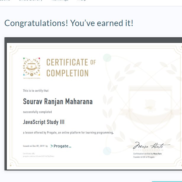 SouravRanjanMa4's tweet image. @progateEN #CODE2SUCCESS #weekoflearning #codingmadefun