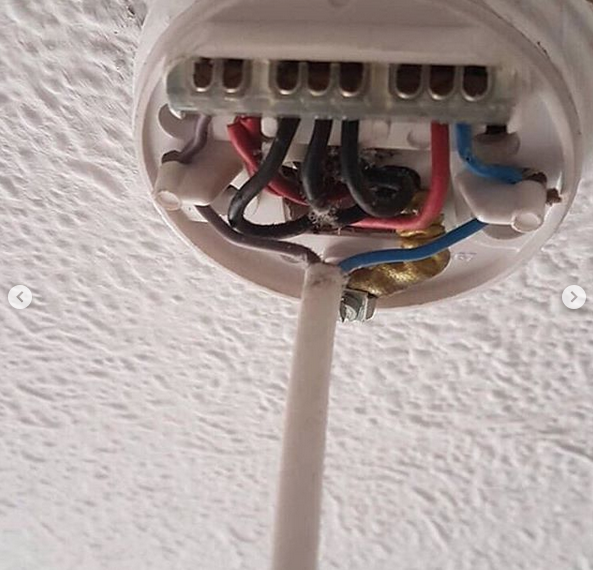 proelectrician's tweet image. Happy monday! Today’s #caughtoncamera was sent in by d.keeping: “Went to assess whether existing wiring was ok to leave in service while new loft was built. Didn&apos;t take long before a rewire was recommended asap.” #professionalelectricianandinstaller #diyfails