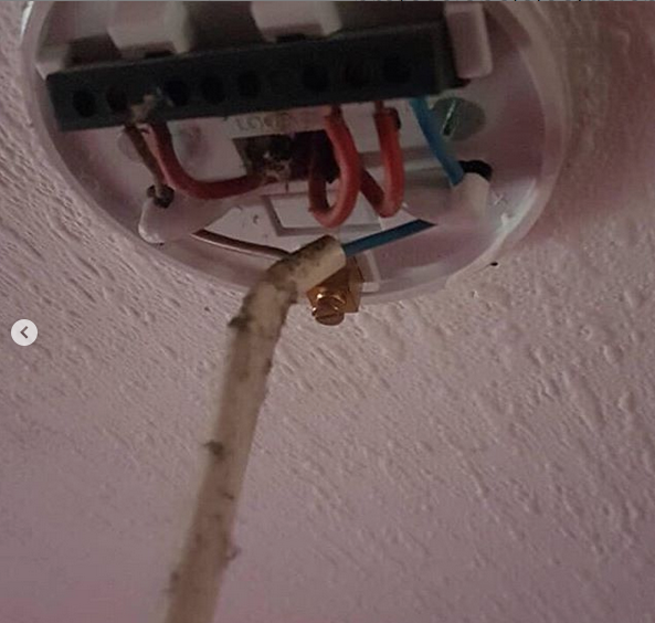 proelectrician's tweet image. Happy monday! Today’s #caughtoncamera was sent in by d.keeping: “Went to assess whether existing wiring was ok to leave in service while new loft was built. Didn&apos;t take long before a rewire was recommended asap.” #professionalelectricianandinstaller #diyfails