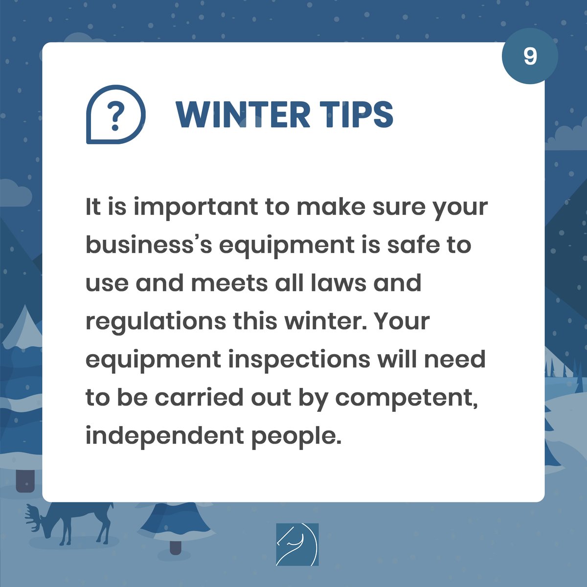 12 Days of Christmas: Day 9 (Business Insurance Edition)

Keep an eye out every day at 12pm for our daily tip!
#Business #Insurance #Winter #Christmas #Tips