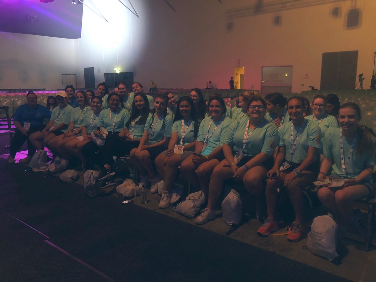 monkjuliemonk's tweet photo. Front row - Centre stage for the last plenary tonight at #ACYF2019 @StUrsulas very excited to #ListentowhattheSpiritissaying https://t.co/x1k5klJjJ9