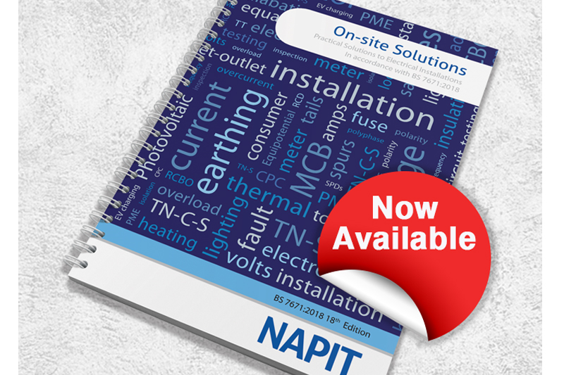 .<a href="/OfficialNAPIT/">NAPIT</a>'s brand new publication On-site Solutions – Practical Solutions to Electrical Installations in accordance with BS 7671:2018 is now available. More details here: bit.ly/2PvqEkh