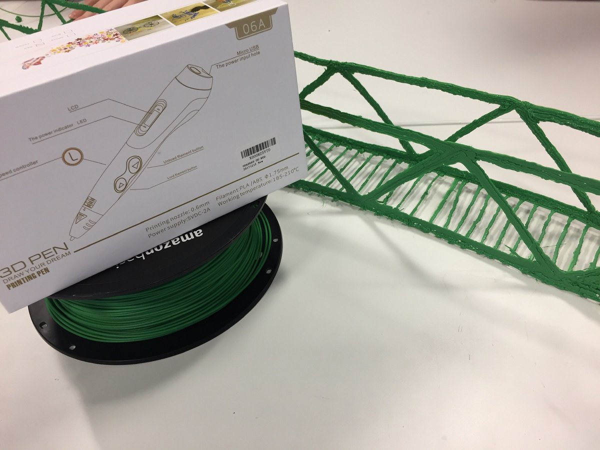 dirk_m_schulz's tweet photo. #Junior #Ingenieure: #Brückenbau mit #3D Stiften Grüße @mint_ec @MNU_BUND @zdiNRW @ruetgersstiftg https://t.co/XqmMfTq4ce