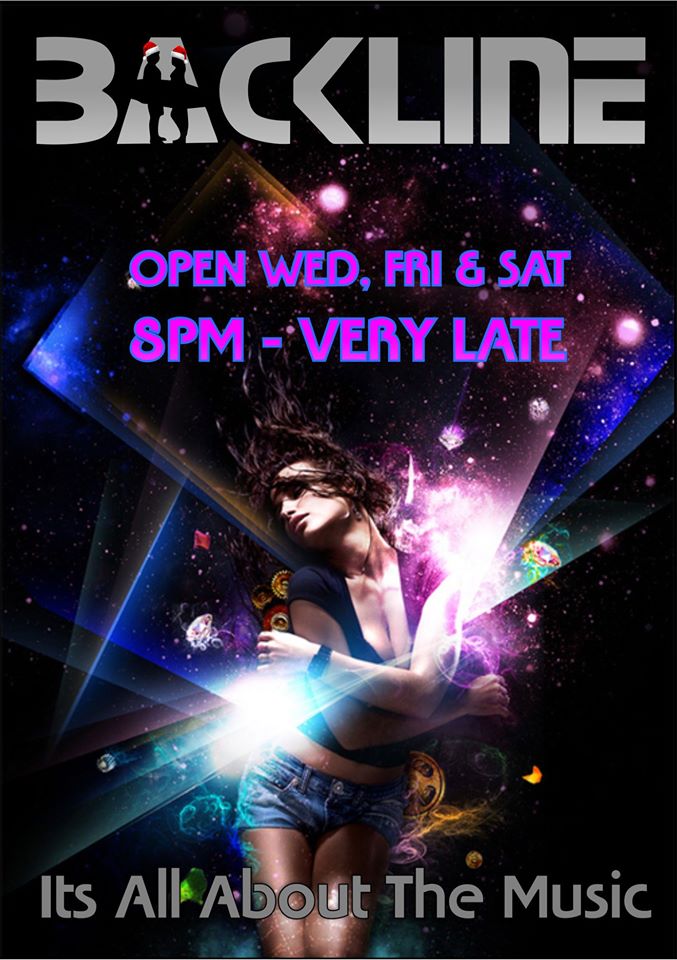 Happy Monday Party People!!! Backline Is OPEN WED, FRI &amp; SAT, 8PM - VERY LATE This Week, Starting With Our Infamous Wet n Wild Wednesday Foam Party, Followed By Deejay RS On Friday 13th....Watch This Space For More Details....