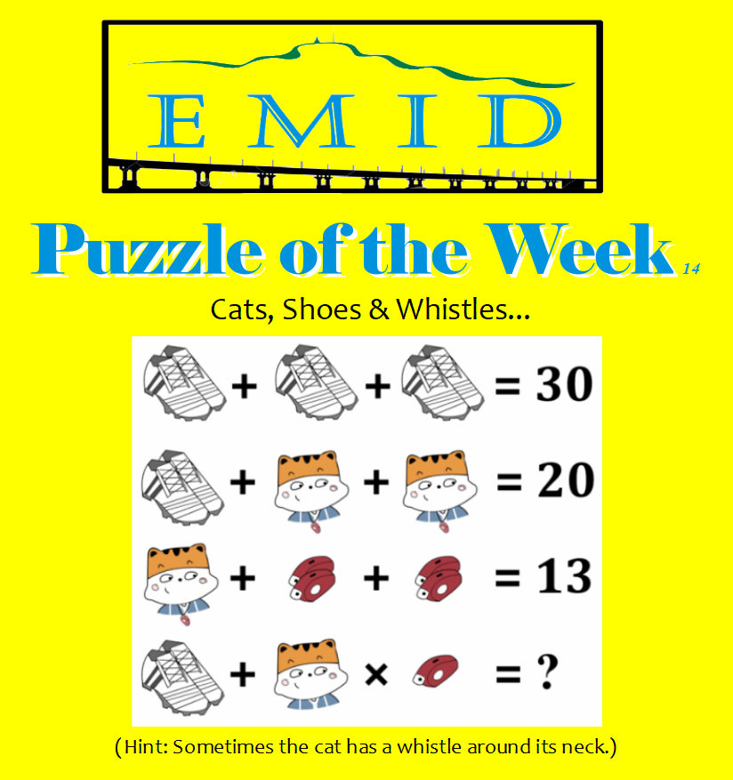 EMID_team's tweet image. #EMIDPuzzleoftheWeek 14
#EMID2020
#EMIDpotw
Good luck!
Answer &amp;amp; a new puzzle coming next week!
@StJohnsOfficial
@morganacademy1 
@stpaulsdundee
@BaldragonAcad
@BraeviewAcademy
@Grove_Academy
@Craigie_High
@DundeeNumeracy
@MathsScot