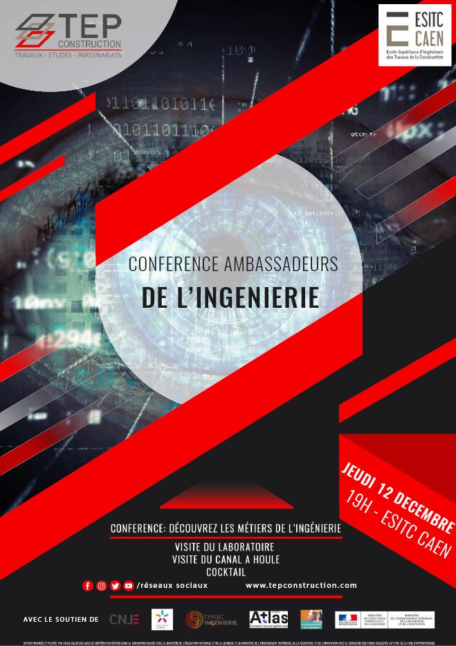ConceptdAvenirs's tweet photo. 📆 [SAVE THE DATE] RDV le 12/12 pour la conférence Ambassadeurs de l'#ingénierie @ESITCCaen ! Plus d'infos 👉 https://t.co/awESVxzrJG @Syntec_Inge @ingenierie_ https://t.co/BIBbVttgrj