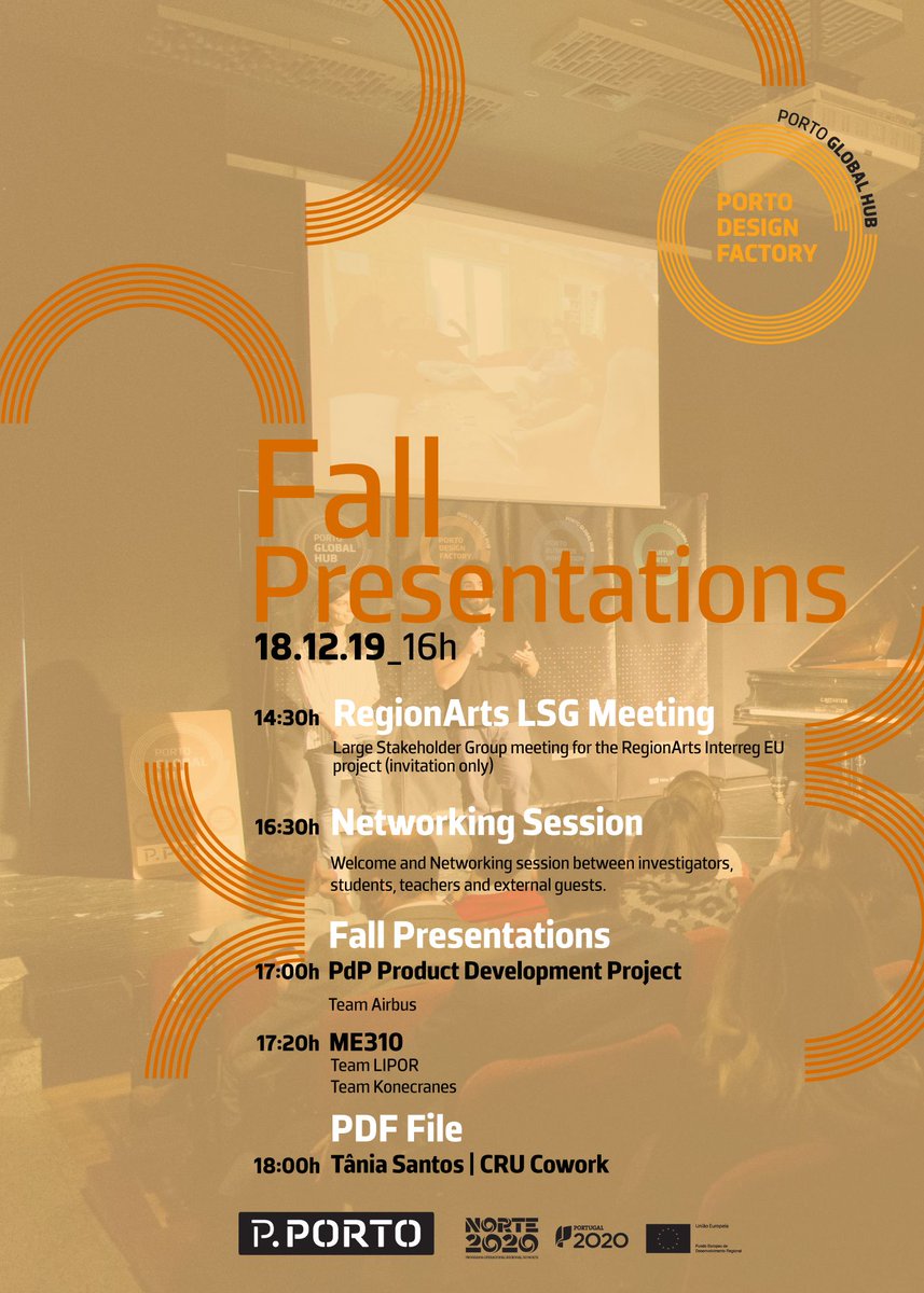 portodf's tweet photo. It's Fall Presentation time!
Fall Presentations is free to attend, and everyone is invited for this occasion.
Just let us know you are coming here: https://t.co/4yr7sRz5KB
@politecnico #portodesignfactory https://t.co/GMilUZzEEE