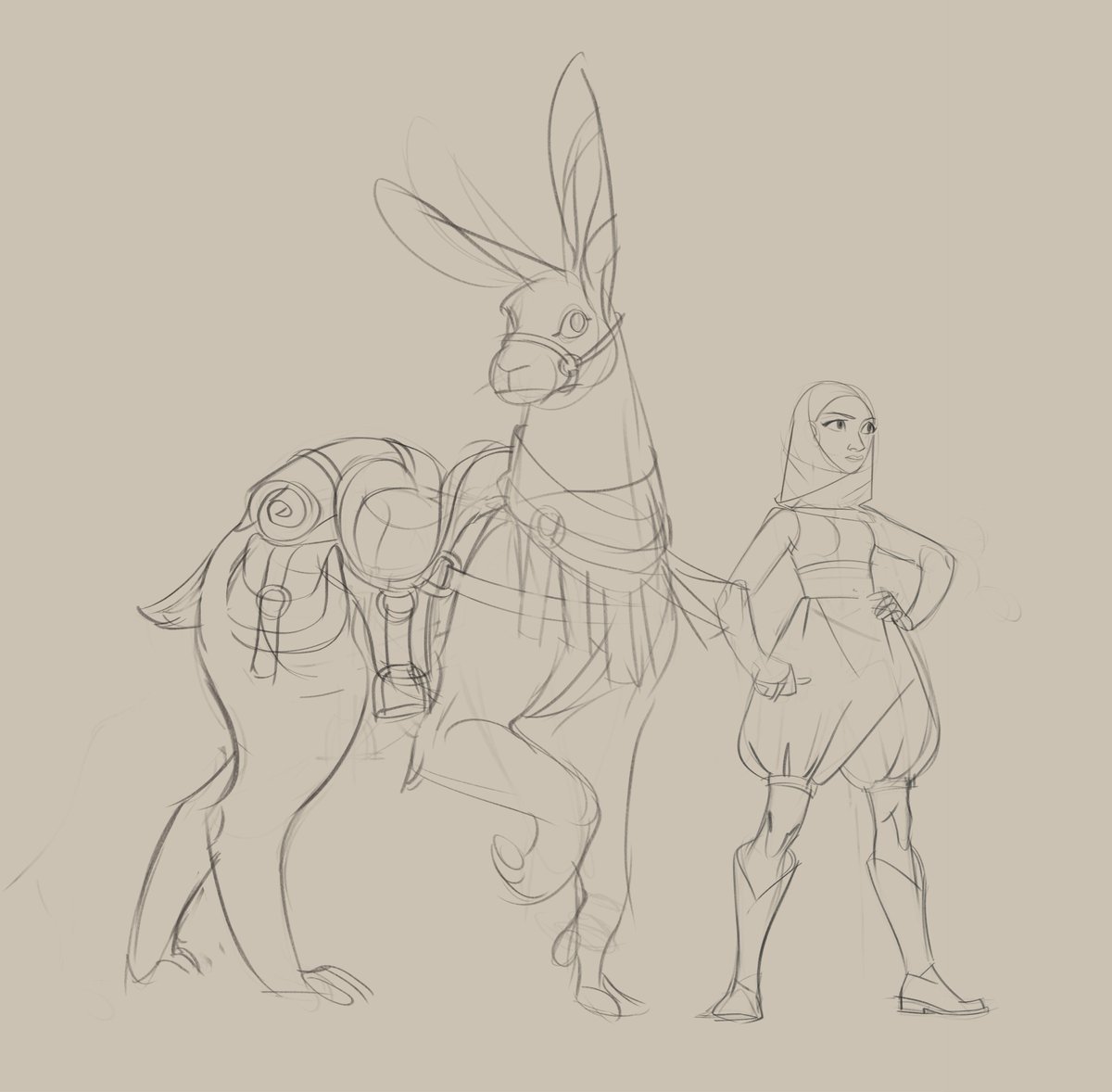 first sketches for the rabbit 