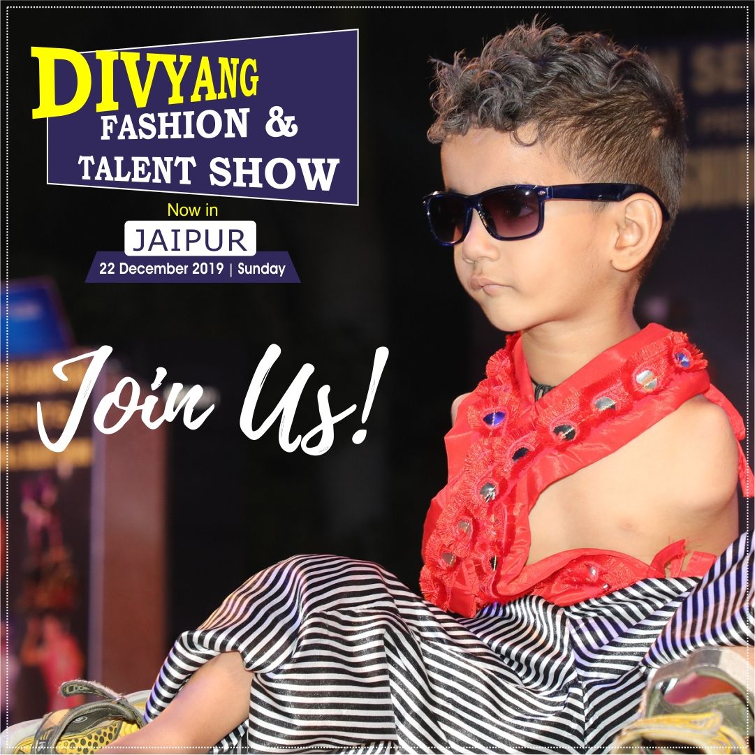 We are coming back with the #Divyang #Fashion & #Talent #Show in #Jaipur, where the #differentlyable people get a chance to showcase their talents. 

Date - 22'nd Dec 2019

Place: Ravindra Manch, Open Theatre, Near Ram Niwas Bagh, M. I. Road, Jaipur (Raj.)

Contact: 0294-6622222