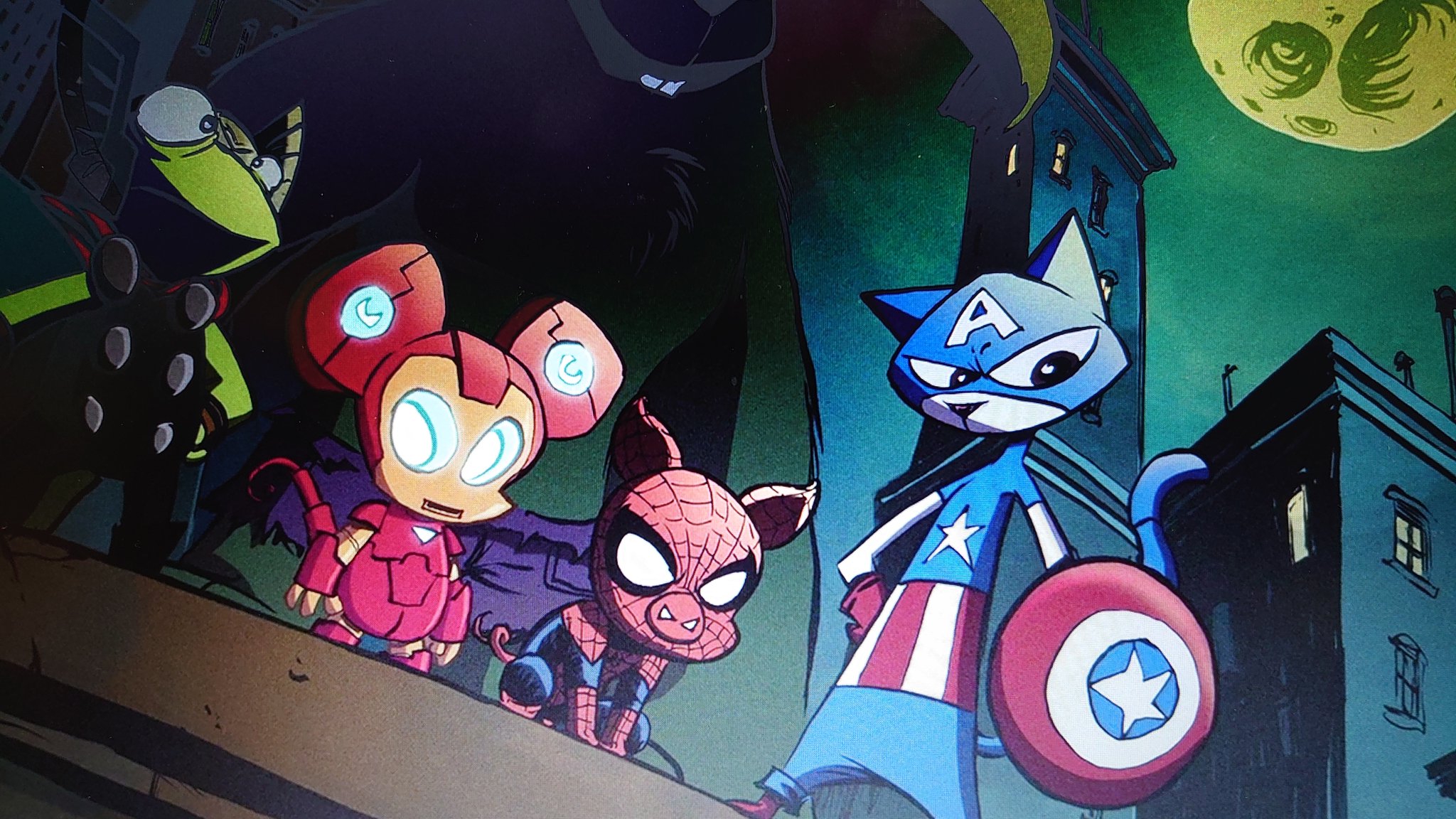 くつした Twitter પર 貴重なスパイダーハムアース Earth 11 のアニメ化 スパイダーハムはどうも単独アニメ化が動いているようなので要チェック アイアンマウスにキャプテンアメリキャット他 アルティメットスパイダーマンs3e13 異次元のスパイダーマン