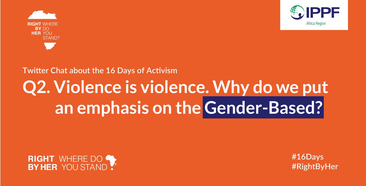 Q2. Violence is violence. Why do we put an emphasis on the Gender-Based?