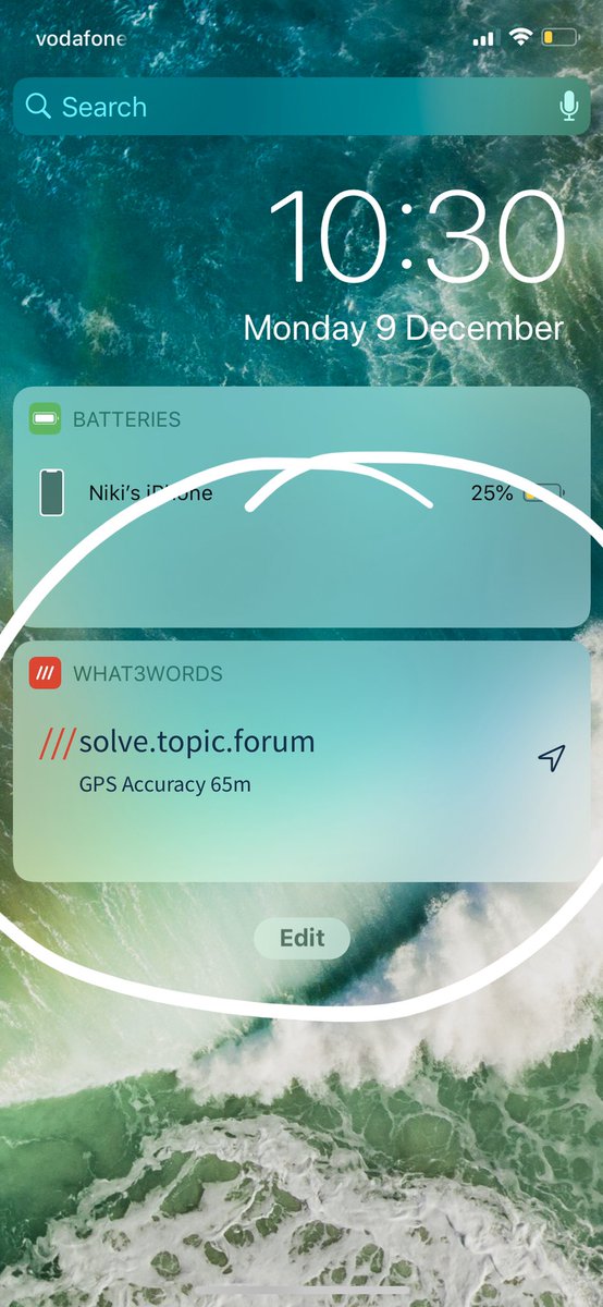 Update your <a href="/what3words/">what3words</a> app and add the new widget to display your current 3 word address for instant access. #what3words #ios