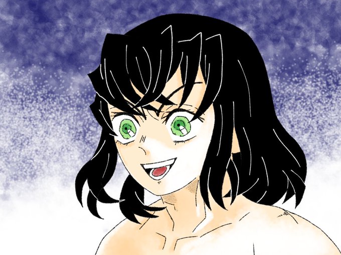 加奈さんがTwitterに投稿した嘴平伊之助(鬼滅の刃)のイラスト。