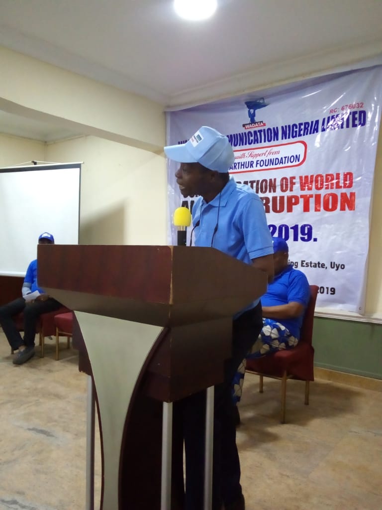 "The duty of youth is to challenge corruption" Dr. Frank Etim #SayNoToCorruption #UnitedAgainstCorruption#AOMG