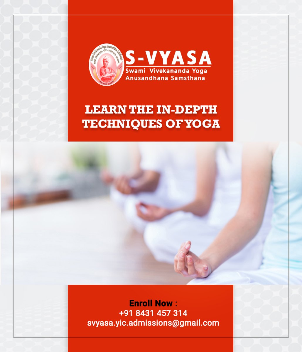 SvyasaYic's tweet photo. As a Yoga teacher help society to Transform their mind and body balance to a stable condition.
For enquiries:
☎ +91 8431457314
#yogateacher #yoga #Svyasa https://t.co/woSZ221fEv