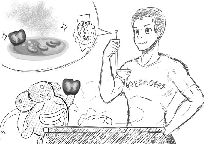 RKGKうん、美味しい!#絵描きさんと繫がりたい #絵の島 #絵描きの輪 #絵描き交流館  #創作の狼煙 #絵師の集い  #絵を描く人々 #ポケモン剣盾  #真夏の夜の淫夢 #野獣先輩 