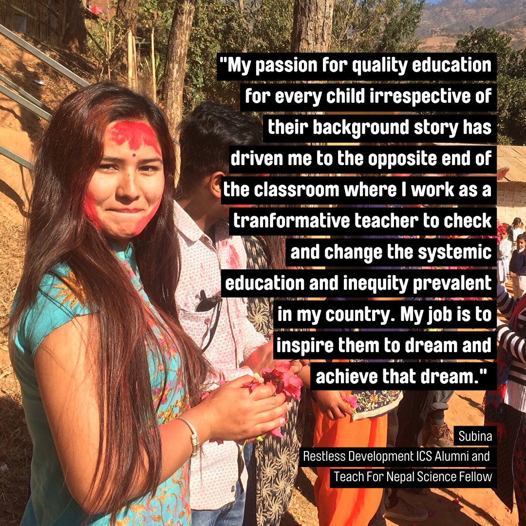 Subina ICS Nepal Young Leader Alumni Restless Development